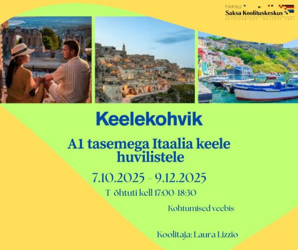 Keelekohvik, A1 tasemega Itaalia keele huvilistele 07.10 - 09.12.25